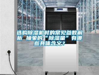 行业新闻选购除湿机时的常见参数解析 抽象的“除湿量”有哪些具体含义？