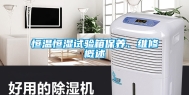 恒温恒湿试验箱保养、维修概述