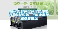 杭州大型恒温恒湿箱哪家好 创新服务 上海申贤恒温设备供应