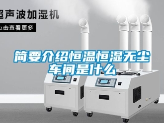 知识百科简要介绍恒温恒湿无尘车间是什么