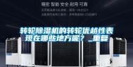 转轮除湿机的转轮优越性表现在哪些地方呢？_重复