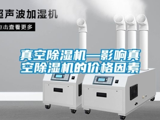 企业新闻真空除湿机—影响真空除湿机的价格因素