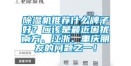 除湿机推荐什么牌子好？应该是最近困扰南方、江浙、重庆朋友的问题之一！