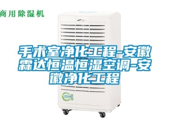 知识百科手术室净化工程-安徽霖达恒温恒湿空调-安徽净化工程