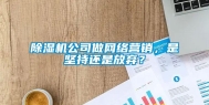 除湿机公司做网络营销，是坚持还是放弃？