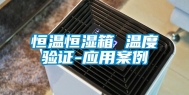 恒温恒湿箱 温度验证-应用案例
