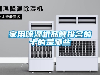 企业新闻家用除湿机品牌排名前十的是哪些