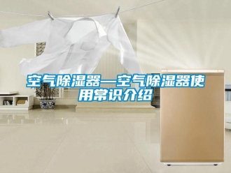 行业新闻空气除湿器—空气除湿器使用常识介绍