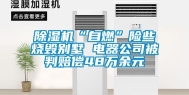 除湿机“自燃”险些烧毁别墅 电器公司被判赔偿48万余元