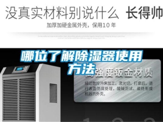 行业新闻哪位了解除湿器使用方法