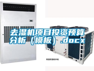 行业新闻去湿机项目投资预算分析（模板）.docx