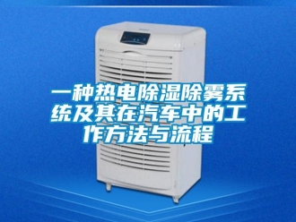 行业新闻一种热电除湿除雾系统及其在汽车中的工作方法与流程