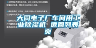大同电子厂车间用工业除湿机 返回列表页