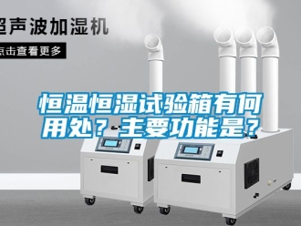 知识百科恒温恒湿试验箱有何用处？主要功能是？