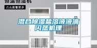 混合除湿盐溶液液滴闪蒸机理