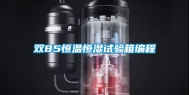 双85恒温恒湿试验箱编程