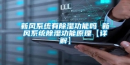 新风系统有除湿功能吗 新风系统除湿功能原理【详解】