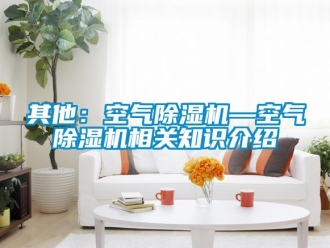行业新闻其他：空气除湿机—空气除湿机相关知识介绍