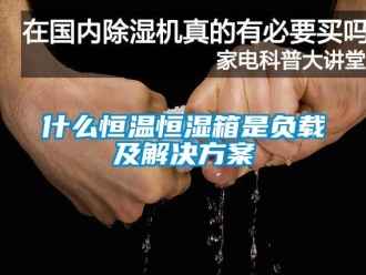 知识百科什么恒温恒湿箱是负载及解决方案