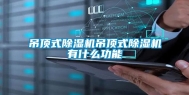 吊顶式除湿机吊顶式除湿机有什么功能
