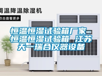 知识百科恒温恒湿试验箱厂家 恒温恒湿试验箱 江苏天一瑞合仪器设备