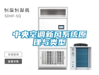 企业新闻中央空调新风系统原理与类型