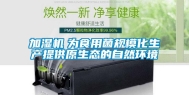 加湿机　为食用菌规模化生产提供原生态的自然环境