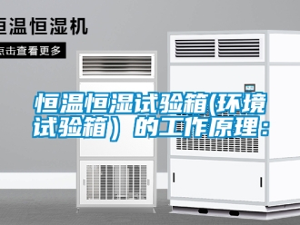 知识百科恒温恒湿试验箱(环境试验箱）的工作原理：