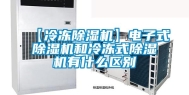 【冷冻除湿机】电子式除湿机和冷冻式除湿机有什么区别