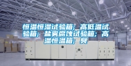 恒温恒湿试验箱; 高低温试验箱; 盐雾腐蚀试验箱; 高温恒温箱; 臭