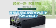 除湿干燥机噪音太大是什么原因造成？