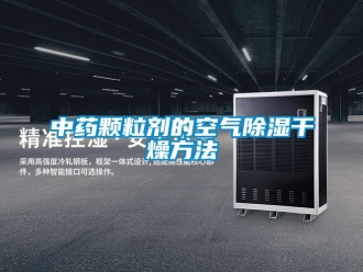 知识百科中药颗粒剂的空气除湿干燥方法