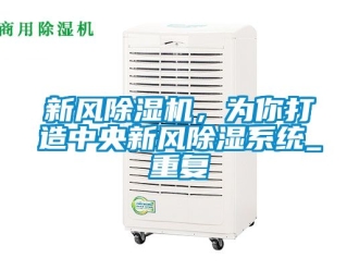 常见问题新风除湿机，为你打造中央新风除湿系统_重复