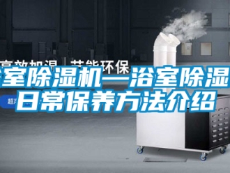 行业新闻浴室除湿机—浴室除湿机日常保养方法介绍