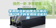 家用除湿机品牌十大排名,哪个牌子的家用除湿机好用