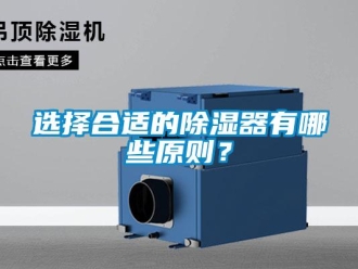 知识百科选择合适的除湿器有哪些原则？