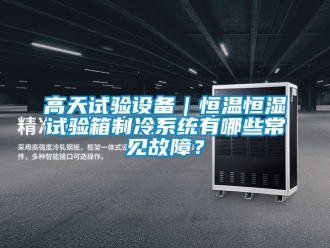 知识百科高天试验设备｜恒温恒湿试验箱制冷系统有哪些常见故障？