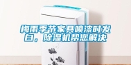 梅雨季节家具喷漆时发白，除湿机帮您解决