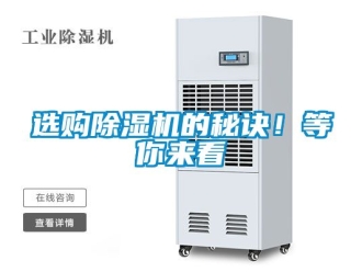 行业新闻选购除湿机的秘诀！等你来看