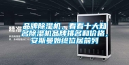 品牌除湿机，看看十大知名除湿机品牌排名和价格，安斯曼始终位居前列