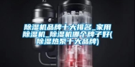 除湿机品牌十大排名_家用除湿机_除湿机哪个牌子好(除湿热泵十大品牌)