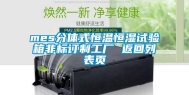mes分体式恒温恒湿试验箱非标订制工厂 返回列表页
