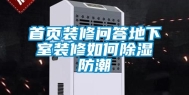 首页装修问答地下室装修如何除湿防潮