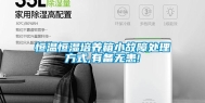 恒温恒湿培养箱小故障处理方式,有备无患!