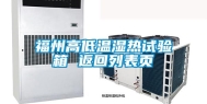 福州高低温湿热试验箱 返回列表页
