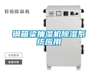 行业新闻钢箱梁抽湿机除湿系统应用