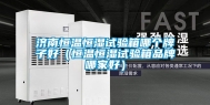 济南恒温恒湿试验箱哪个牌子好（恒温恒湿试验箱品牌哪家好）