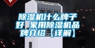 除湿机什么牌子好 家用除湿机品牌介绍【详解】