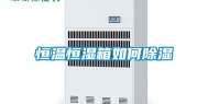 恒温恒湿箱如何除湿