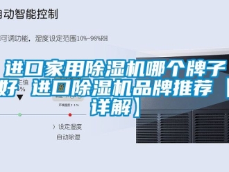 企业新闻进口家用除湿机哪个牌子好 进口除湿机品牌推荐【详解】